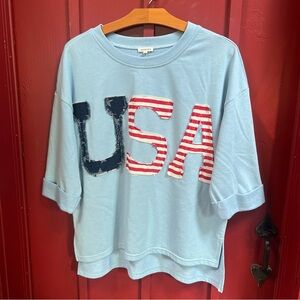 JODIFL USA Sky Blue Knit Top